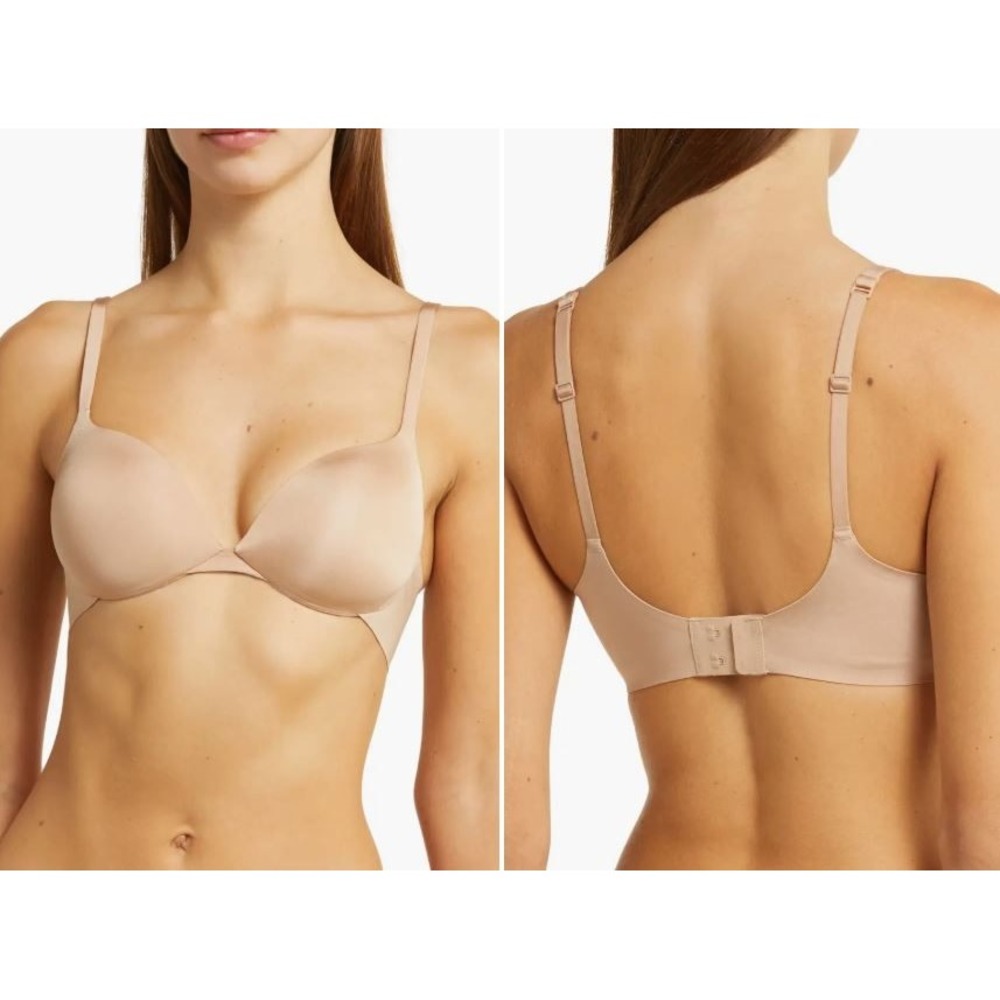 SKIMS Ultimate Push Up Plunge Bra Mica Tan Brown 32D BR-UWR-1881 NWT